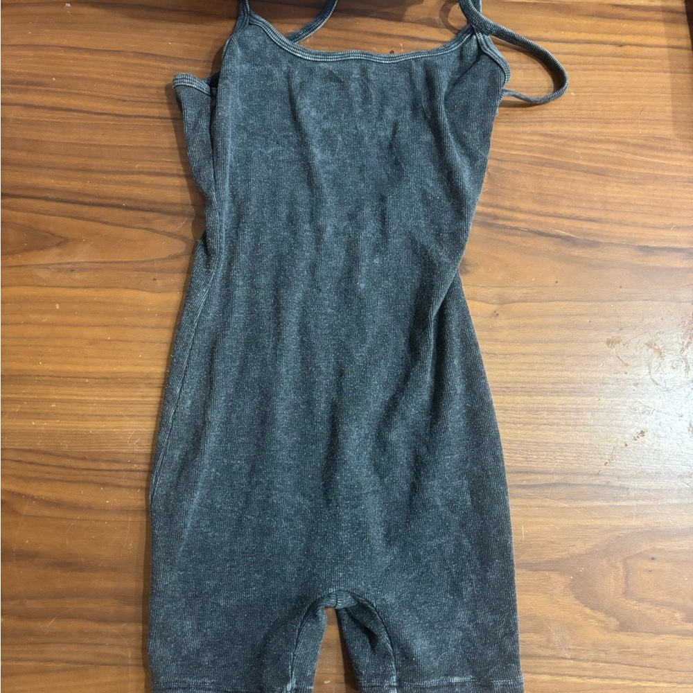 Gray Sleeveless Romper